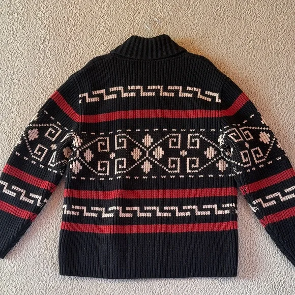Pendleton Black and Red Zip-Up Sweater - Picture 3 of 3